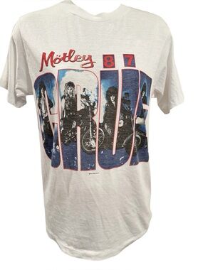 Mötley Crüe - Vintage 1987 Single Stitch - Girls Girls Girls World Tour Tee